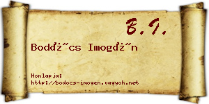Bodócs Imogén névjegykártya